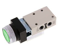 3/2 G1/8'' Válvula de botón verde 0-8bar/0-112psi YPC