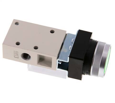 3/2 G1/8'' Válvula de botón verde 0-8bar/0-112psi YPC