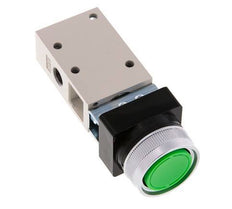 3/2 G1/8'' Válvula de botón verde 0-8bar/0-112psi YPC