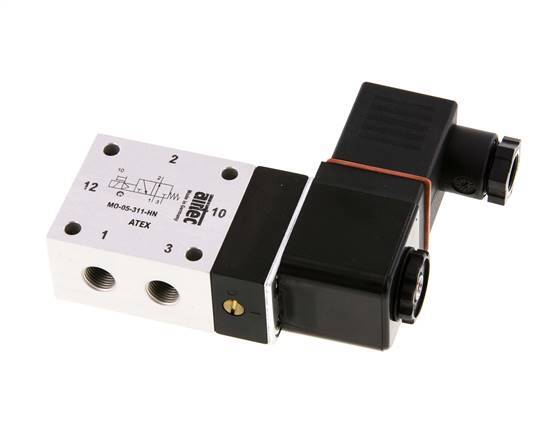 válvula de solenoide 3/2 G1/8'' NO 24V DC ATEX 3-10bar/42-140psi Airtec