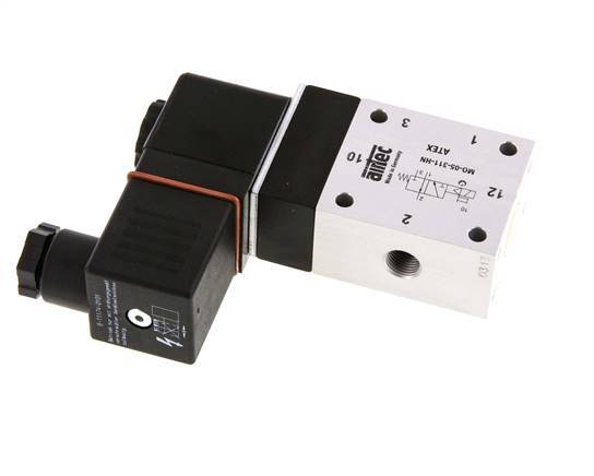 válvula de solenoide 3/2 G1/8'' NO 24V DC ATEX 3-10bar/42-140psi Airtec