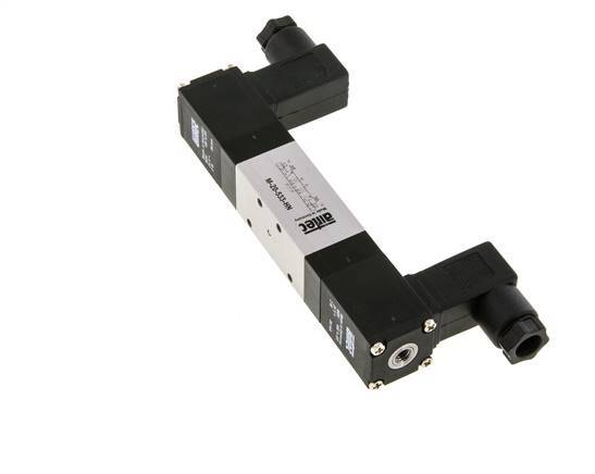 5/3 M5 Válvula solenoide central de escape 24V DC 3-8bar/42-112psi Airtec