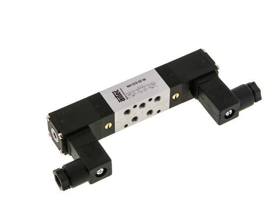 5/3 M5 Válvula solenoide central de escape 24V DC 3-8bar/42-112psi Airtec