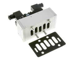 5/3 ISO 5599-3 Válvula solenoide central de escape 24V DC 3-10bar/42-140psi Airtec