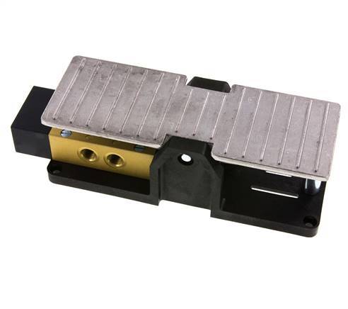 válvula de pedal 5/3 G1/4'' con cierre central 2,5-10bar/35,0-140psi