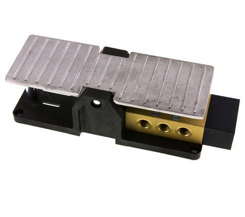 válvula de pedal 5/3 G1/4'' con cierre central 2,5-10bar/35,0-140psi