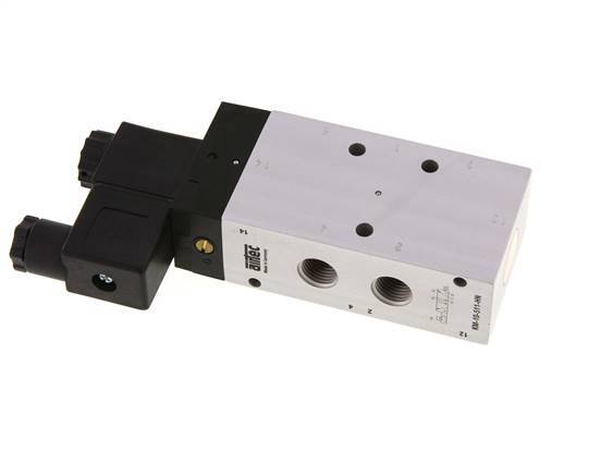 Válvula solenoide 5/2 G1/4'' 24V DC 2.5-10bar/35.0-140psi Airtec
