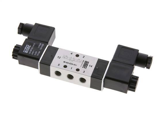 válvula solenoide central de escape 5/3 G1/8'' 24V DC 3-10bar/42-140psi Airtec