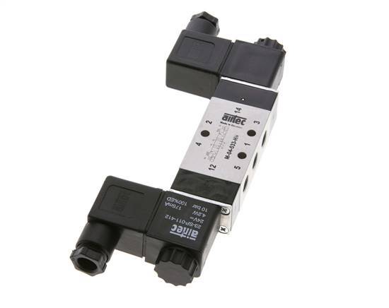 válvula solenoide central de escape 5/3 G1/8'' 24V DC 3-10bar/42-140psi Airtec