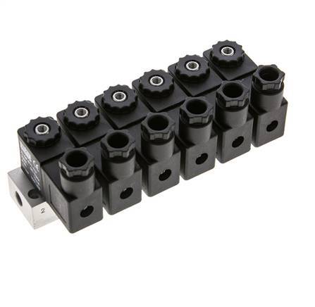 6x3/2 G1/8'' NC Electroválvula 230V AC -0.95-10bar/-13.2-140psi Airtec
