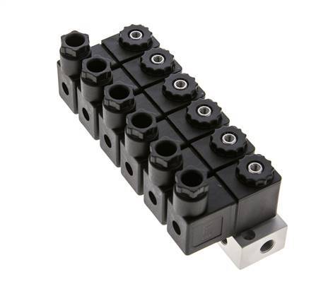 6x3/2 G1/8'' NC Electroválvula 230V AC -0.95-10bar/-13.2-140psi Airtec