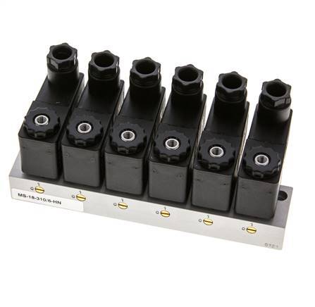 6x3/2 G1/8'' NC Electroválvula 230V AC -0.95-10bar/-13.2-140psi Airtec