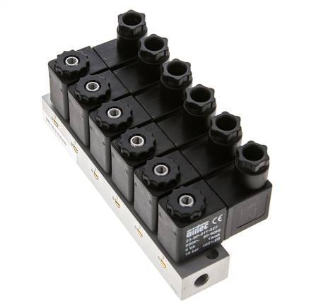 6x3/2 G1/8'' NC Electroválvula 230V AC -0.95-10bar/-13.2-140psi Airtec