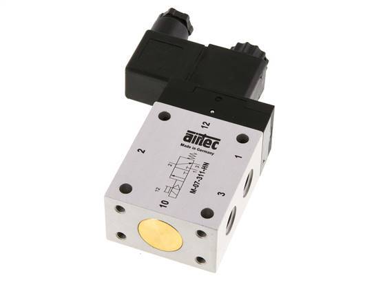 válvula solenoide 3/2 G1/4'' NC 12V DC 2.5-10bar/35.0-140psi Airtec