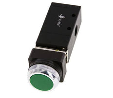 3/2 G1/4'' Válvula universal de botón verde 0-8bar/0-112psi E.MC