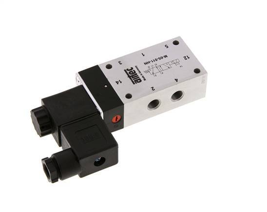 válvula solenoide 5/2 G1/8'' 12V DC 3-10bar/42-140psi Airtec