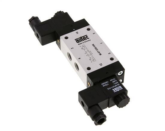 5/3 G1/4'' Válvula solenoide de centro cerrado 24V AC 3-8bar/42-112psi Airtec