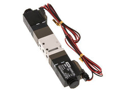 5/3 M5 Válvula solenoide de centro cerrado 24V DC 2-10bar/28-140psi Enchufe de 2 pines YPC