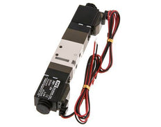 5/3 M5 Válvula solenoide de centro cerrado 24V DC 2-10bar/28-140psi Enchufe de 2 pines YPC