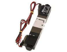 5/3 M5 Válvula solenoide de centro cerrado 24V DC 2-10bar/28-140psi Enchufe de 2 pines YPC