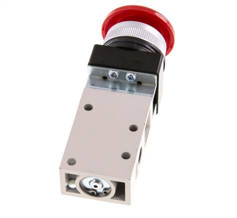 válvula de botón de palma 3/2 G1/8'' Rojo 0-8bar/0-112psi YPC