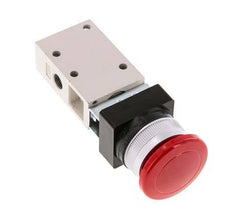 válvula de botón de palma 3/2 G1/8'' Rojo 0-8bar/0-112psi YPC