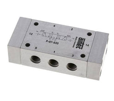 válvula piloto de aire central de escape 5/3 G1/4'' 0-8bar/0-112psi Airtec