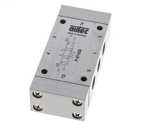 válvula piloto de aire central de escape 5/3 G1/4'' 0-8bar/0-112psi Airtec