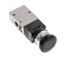 válvula de botón de palma 3/2 G1/4'' Negro 0-8bar/0-112psi YPC