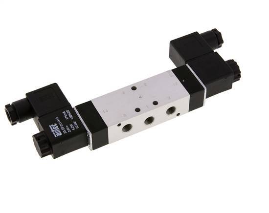 5/3 G1/8'' Válvula solenoide de centro cerrado 24V DC 3-10bar/42-140psi Airtec