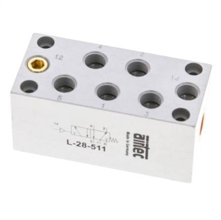 5/2 G1/8'' Válvula piloto de aire 0-10bar/0-140psi Airtec