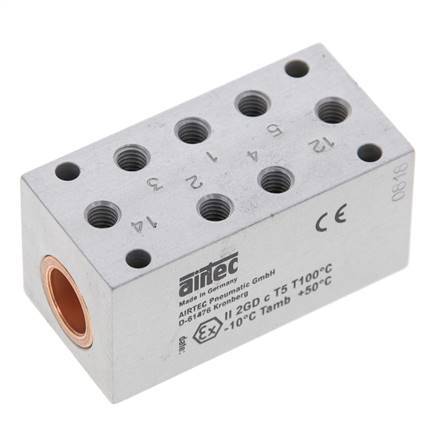 5/2 M5 Válvula piloto de aire biestable ATEX 0-10bar/0-140psi Airtec