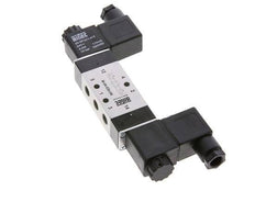 5/3 G1/8'' Válvula solenoide de centro cerrado 12V DC 3-10bar/42-140psi Airtec