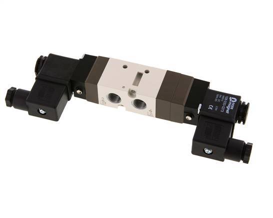 5/3 G1/4'' (G1/8'') Válvula solenoide central de escape 230V AC 2-10bar/28-140psi YPC