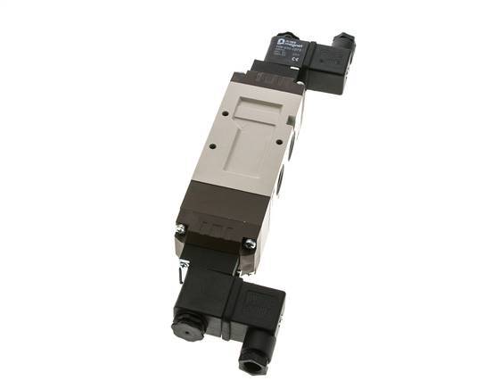 5/3 G1/2'' Válvula de solenoide de centro cerrado 115V AC 2-10bar/28-140psi YPC