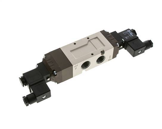 5/3 G1/2'' Válvula de solenoide de centro cerrado 115V AC 2-10bar/28-140psi YPC