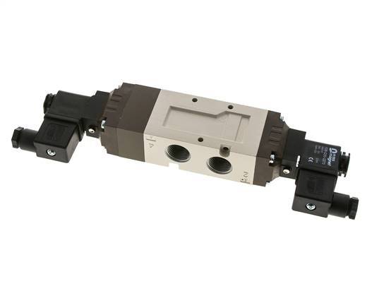 5/3 G1/2'' Válvula de solenoide de centro cerrado 115V AC 2-10bar/28-140psi YPC