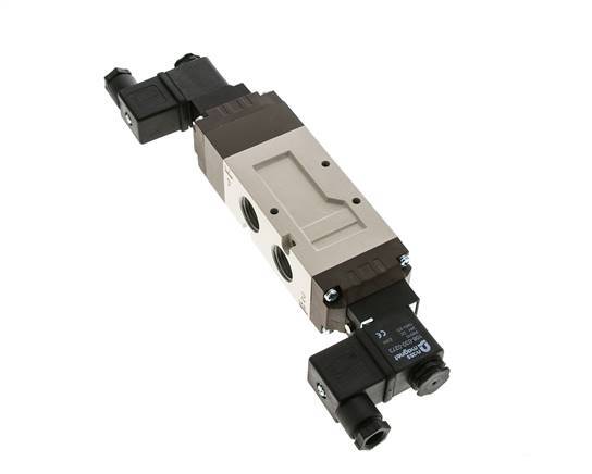 5/3 G1/2'' Válvula de solenoide de centro cerrado 115V AC 2-10bar/28-140psi YPC