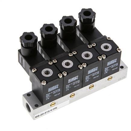 4x3/2 M5 NC Electroválvula 12V DC -0.95-8bar/-13.2-112psi Airtec