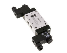 5/3 G1/4'' Válvula de solenoide de centro cerrado 115V AC 3-8bar/42-112psi Airtec