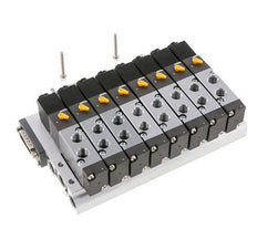 G1/8'' 8x Terminal de válvulas neumáticas 24V DC 1.5-8bar/21.0-112psi Multipolar E.MC
