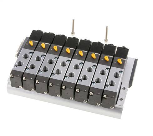 G1/8'' 8x Terminal de válvulas neumáticas 24V DC 1.5-8bar/21.0-112psi Multipolar E.MC