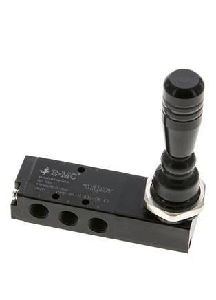 5/3 G1/8'' Válvula de palanca de escape central 0-8bar/0-112psi E.MC