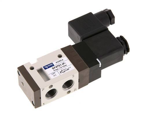 válvula solenoide 3/2 G1/4'' NO 12V DC 1.5-10bar/21.0-140psi YPC