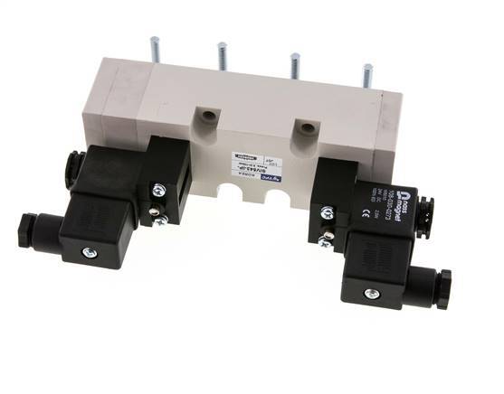 5/3 ISO 5599-2 Válvula solenoide central de escape 24V DC 2-10bar/28-140psi YPC