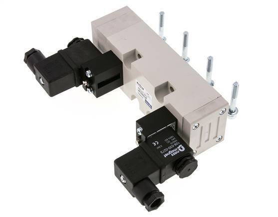 5/3 ISO 5599-2 Válvula solenoide central de escape 24V DC 2-10bar/28-140psi YPC