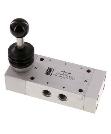 válvula de palanca manual de 5/3 G1/4'' con cierre central 0-12bar/0-168psi Airtec