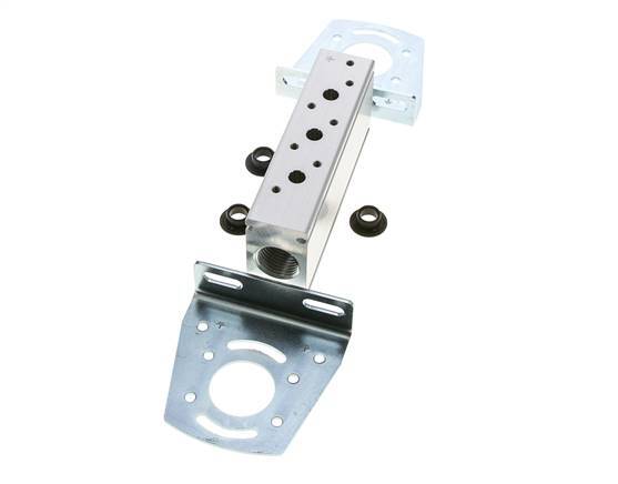 2xG1/2'' Manifold 3-Station Festo 8026220 VABM-B10-25-G12-3-P53