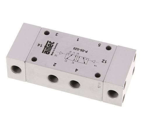 5/2 G1/8'' Válvula piloto de aire biestable 0-10bar/0-140psi Airtec