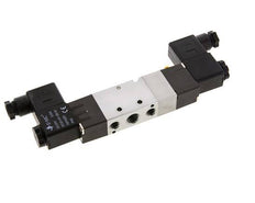 5/3 G1/4'' (G1/8'') Válvula solenoide de centro de presión 24V AC 1.5-8bar/21.0-112psi E.MC